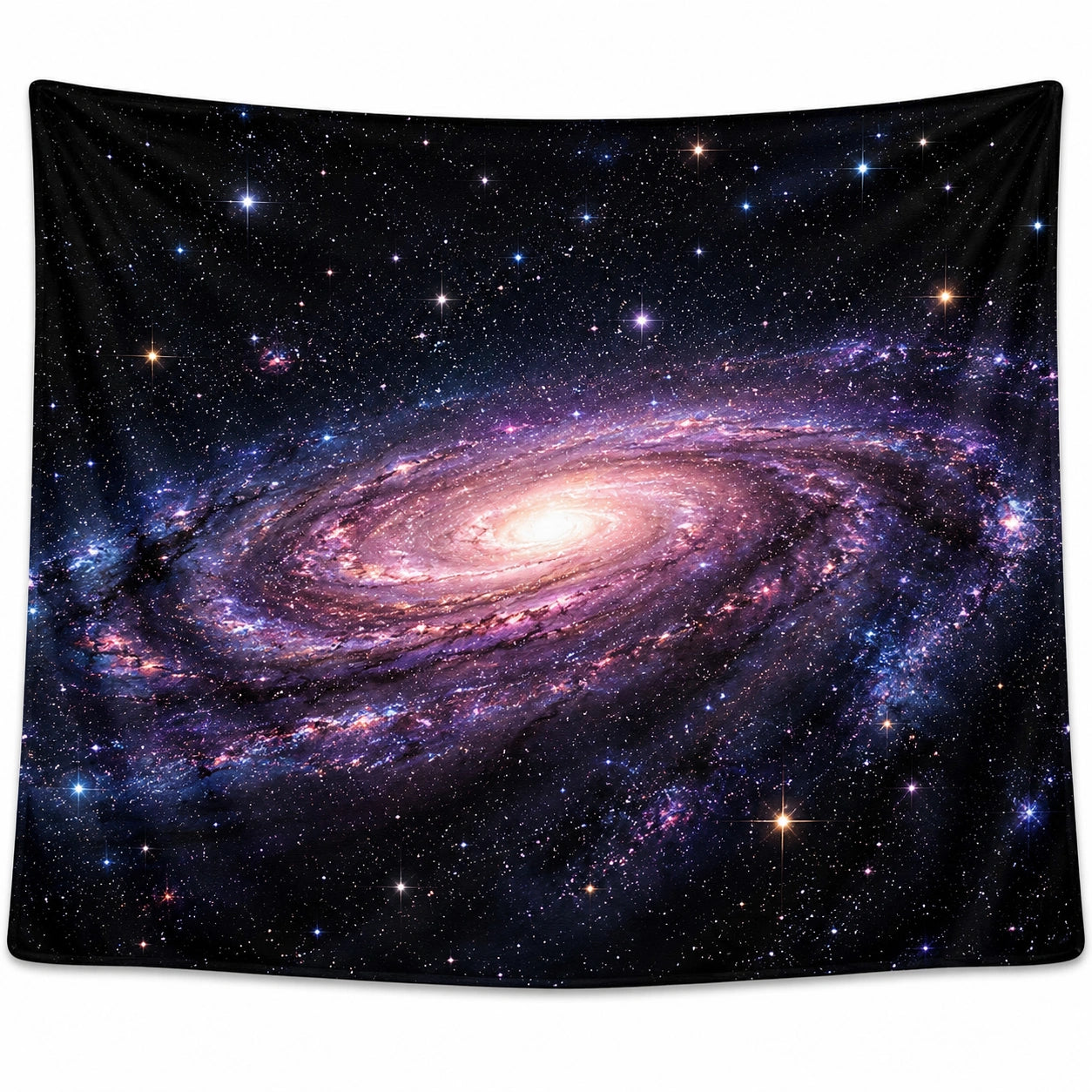 Tenture Murale Galaxie Espace 150x200 cm Noir/Violet/Bleu
