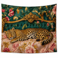 Tenture Murale Léopard Floral avec Motifs Colorés 200x150 cm