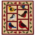 Tapisserie Murale Oiseaux Patchwork Multicolore 50x50 cm