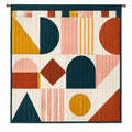 Tenture Murale Géométrique Multicolore 100x100 cm