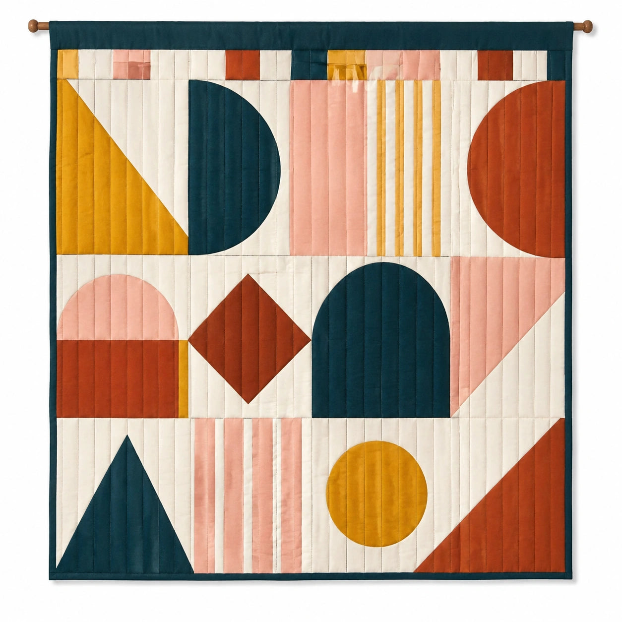 Tenture Murale Géométrique Multicolore 100x100 cm