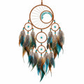 Attrape-rêves artisanal en plumes multicolores
