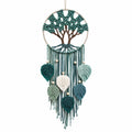 Capteur de rêves en macramé avec arbre et feuilles suspendues