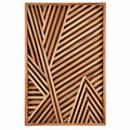 Panneau mural décoratif géométrique bois naturel 60x90 cm