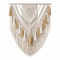 Tenture Murale Macramé Bohème Beige et Écru