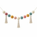 Guirlande Multicolore avec Pompons et Glands