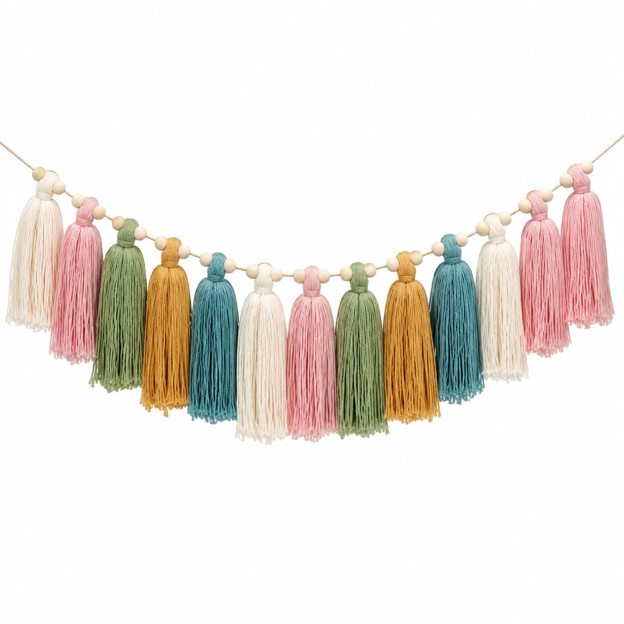 Guirlande de Pompons Multicolore Bohème